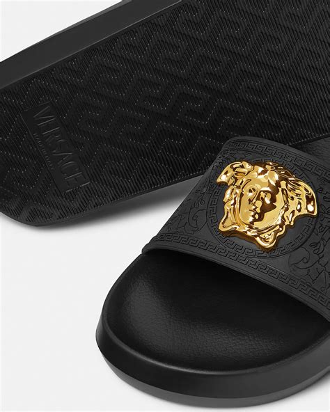 versace palazzo men's slip 46|Versace Palazzo Slides Black Men's .